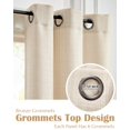 thumbnail image 4 of Cortinas Jinchan Medias para Cocina 60 cm Lino Texturizado Beige x2, 4 of 9