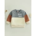 thumbnail image 2 of Toddler Girls Boys Autumn Casual Pullover Long Sleeve O Neck Contrast Color Sweatshirt, 2 of 8