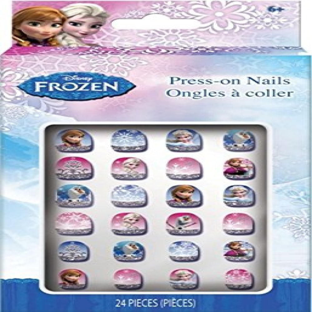 24 Count Frozen Press On Nails