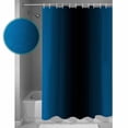 thumbnail image 4 of Blue Black Ombre Waterproof Fabric Shower Curtain, Gradient Contemporary Abstract Art Shower Curtain for Bathroom Curtains Bathtubs Hotel Washable Shower Curtains with 12 Hooks Extra Long 72x84, 4 of 6
