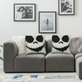 thumbnail image 3 of Acheng 2Pcs Halloween Pillow Covers  Halloween Horror Cartoon Skull Throw Pillow Case Halloween Decorations  Decorative Square Cushion Covers for Home Sofa Couch Bed White, 3 of 6