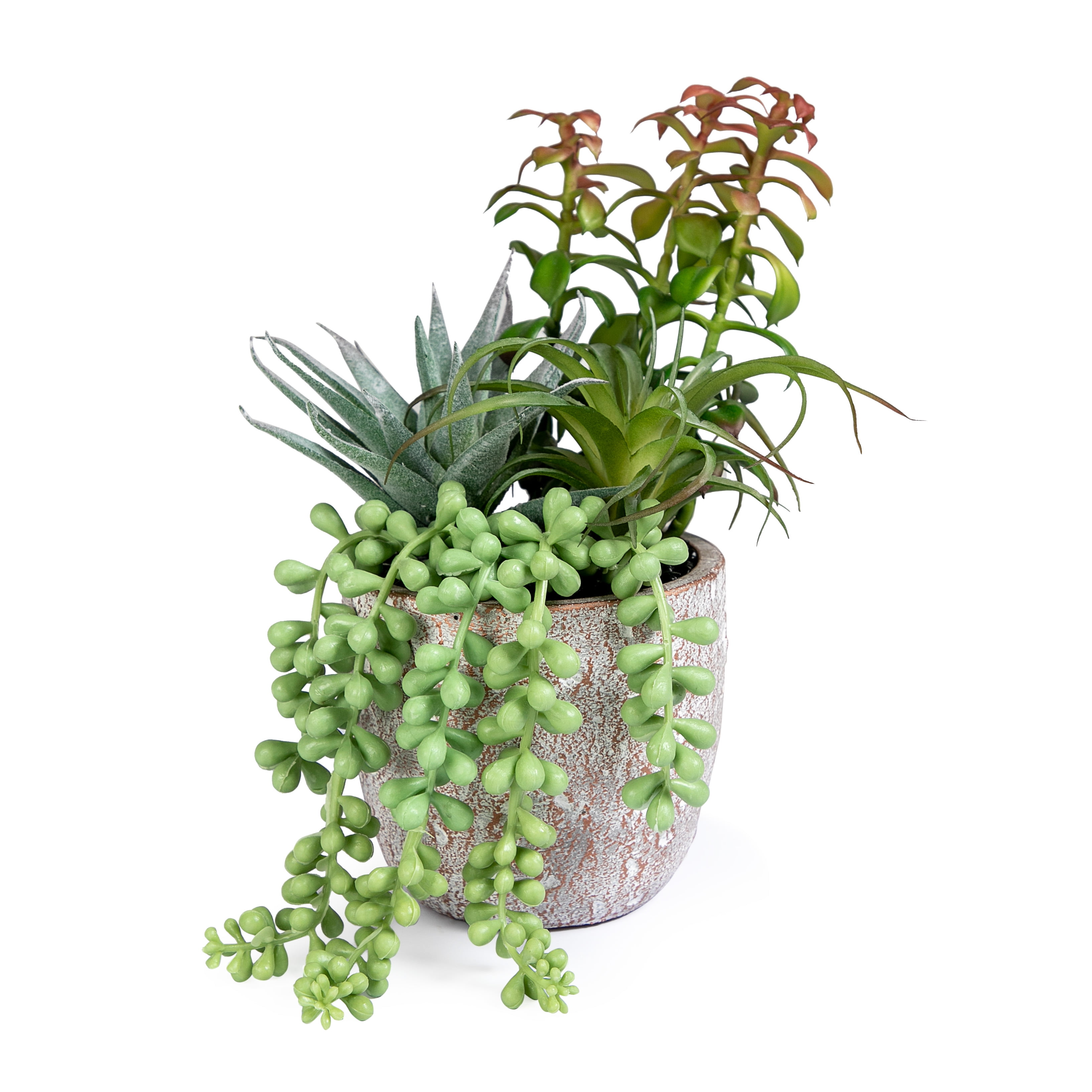 Mainstays 9.4" Artificial Succulent Arrangement in Rustic Copper Pot