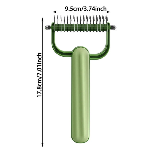 Double Dematting Comb Dehairing Tool For Medium To Large Double Coated Dog Grooming For Long Hair