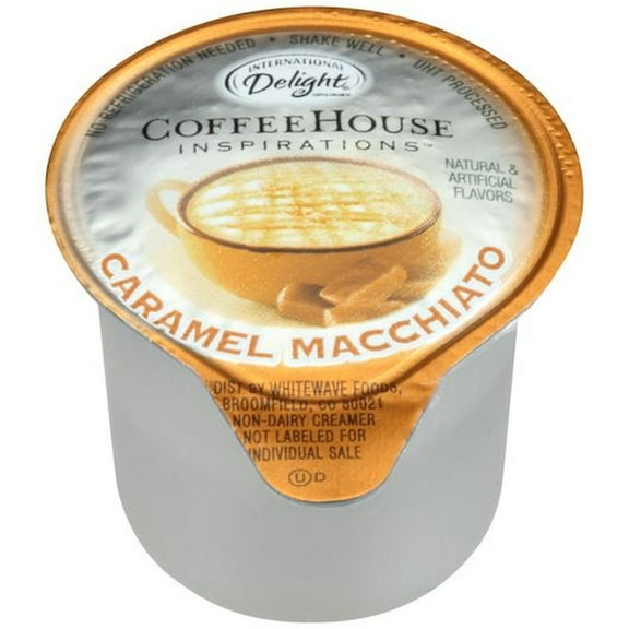 International Delight Caramel Macchiato Flavored Gourmet Coffee Creamer -- 288 per Case.