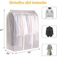 thumbnail image 2 of Protector de Ropa Colgante, Bolsas de Almacenamiento en el Armario Colgante Impermeable a Prueba de Polvo Translúcida, Bolsas para Ropa para Guardarropas para Vestidos, Trajes, Abrigos, 2 of 4