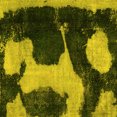 thumbnail image 1 of Ahgly Company Machine Washable Indoor Square Abstract Yellow Modern Area Rugs, 4' Square, 1 of 4