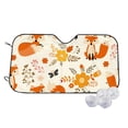 thumbnail image 2 of Lsque Flower Fox Car Windshield Sun Shade | Accordion Folding Style Auto Shade for Car Truck SUV Van | Blocks UV Rays Sun Visor Protector | Medium, 2 of 7