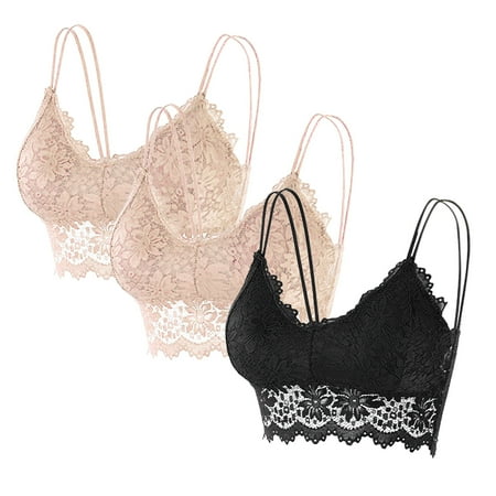 

Lingerie For Women Plus Size Women Bra Top Solid Vest Lace Seamless Breathable Push Up Top Underwear