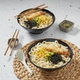 thumbnail image 2 of INFUSE 2-Piece 8" Melamine Noodle Ramen Bowls Set, Black, 2 of 7