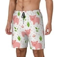 thumbnail image 2 of Daiia Funny Little Pigs Mens Swim Trunks Swim Shorts Quick Dry Swim Shorts with Mesh Lining Pockets-3X-Large, 2 of 9