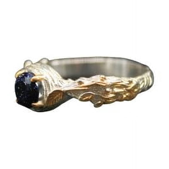 Roarsilver Starry Night Elegance: Star Gemstone 925 Sterling Silver Ring | 6