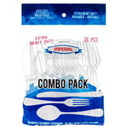 Imperial Plastic Cutlery Combo Clear 36ct Extra Heavy Duty