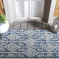 thumbnail image 2 of SAFAVIEH Courtyard Beckah Geometric Indoor/Outdoor Area Rug, Navy/Grey, 2' x 3'7", 2 of 8