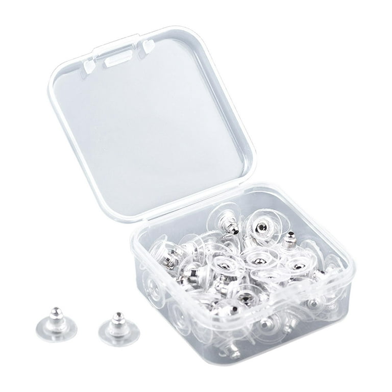 60 Pieces Earring Backs for Ear Studs, Replacements DIY Earring Stoppers Caps Earring Backings for Studs Jewelry Accessories Supplies, Women's, Size