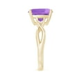 thumbnail image 3 of ANGARA Natural 3.65 Ct. Amethyst Solitaire Engagement Ring in 14K Yellow Gold for Women (Ring Size: 3), 3 of 9