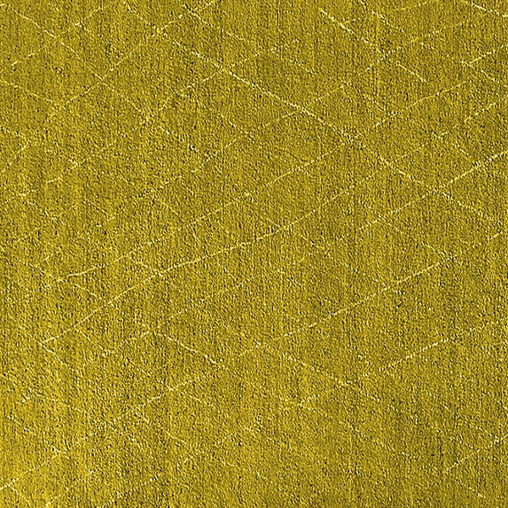 Ahgly Company Indoor Square Oriental Yellow Industrial Area Rugs, 8' Square