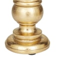 thumbnail image 6 of DecMode 3 Candle Gold Mango Wood Turned Style Pillar Candle Holder, Set of 3, 6 of 13