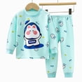 thumbnail image 4 of CAUYDY Child Boy Clothes Sleepers for Kids 5T 6T 7T 8T 9T 10T Long Sleeved Shirt and Pants 2PCS Cute Fall Winter Set Boys Pajamas Sizes 7-8 Years,Green, 4 of 4