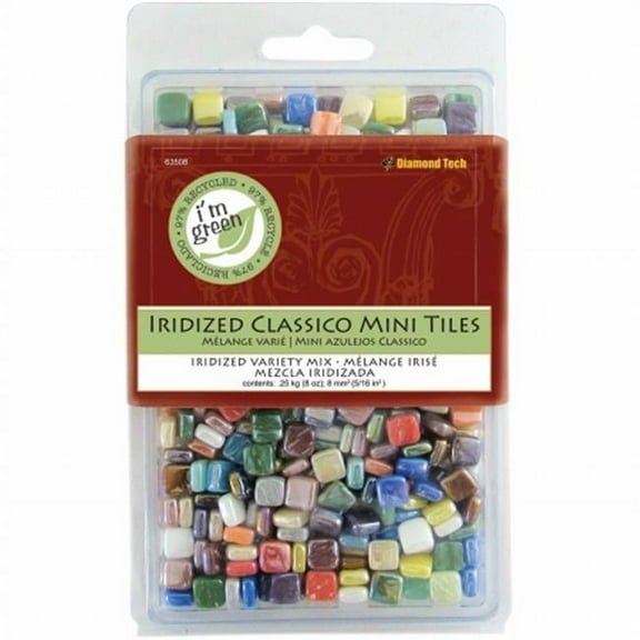 Classico Mini Iridized Tile Mix 8oz-Assorted Colors