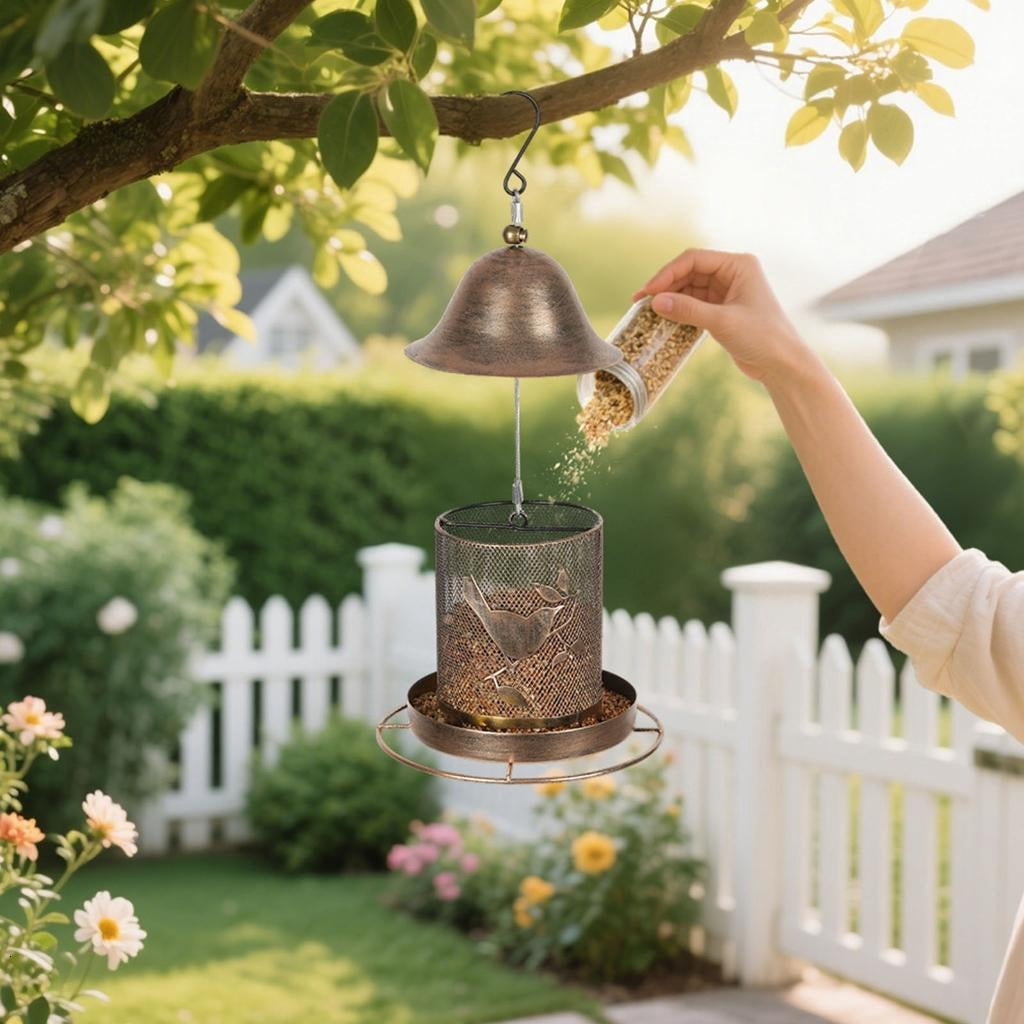 Osdhezcn Hummingbirds Feeders Metal Outdoor Squirrels Proof Easyly Cleaning Large Capacity For Wild Birds Various Weather