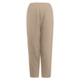 thumbnail image 7 of Womens Cotton Linen Pants Elastic High Waisted Sweatpants Joggers Casual Loose Sport Pants with Pockets Cinch Bottom Trousers, 7 of 7