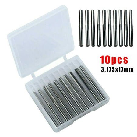 

10pcs 1/8Inch Shank 2 Flutes Straight Slot CNC Router Bits Milling Cutter Set