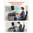 thumbnail image 5 of VEVOR 47 inch Computer Desk with Smart LED Lights and Power Outlets, Reversible Gaming Office Desk with Monitor Stand and 2-Tier Storage Shelves, Study Work for Home Office, Black, 5 of 9