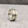 thumbnail image 6 of Plain Spinner Band, Meditation Ring, 925 Sterling Silver Ring, Spinning Hammer Ring, Two Tone Ring, Fidget Ring, Handmade Jewelry, Christmas Oxidized, Womans Band Ring, Anxiety Ring, Mans Band Gifts, 6 of 6