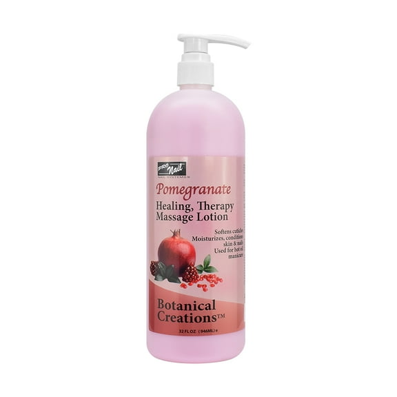 PRONAIL - Healing Therapy Massage Lotion - Professional Pedicure, Body and Hot Oil Manicure, Infused with Natural Oils, Vitamins, Panthenol and Amino Acids (Pomegranate, 32 Oz)