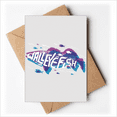thumbnail image 1 of Blue Purple Cartoon Fish Ocean Animal Greeting Cards You are Invited Invitations, 1 of 4