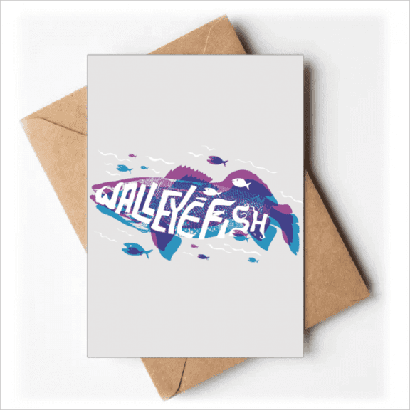 Blue Purple Cartoon Fish Ocean Animal Greeting Cards You are Invited Invitations