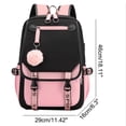 thumbnail image 2 of Demon Slayer Nezuko by Moning Women's Waterproof High Quality Canvas School Backpack, Black, 2 of 6
