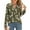 Green Floral, variant on Women Blouses Retro Print Floral Split V Neck Long Sleeve Tops Loose Fit Casual Businesss Fall Work Shirts 2XL