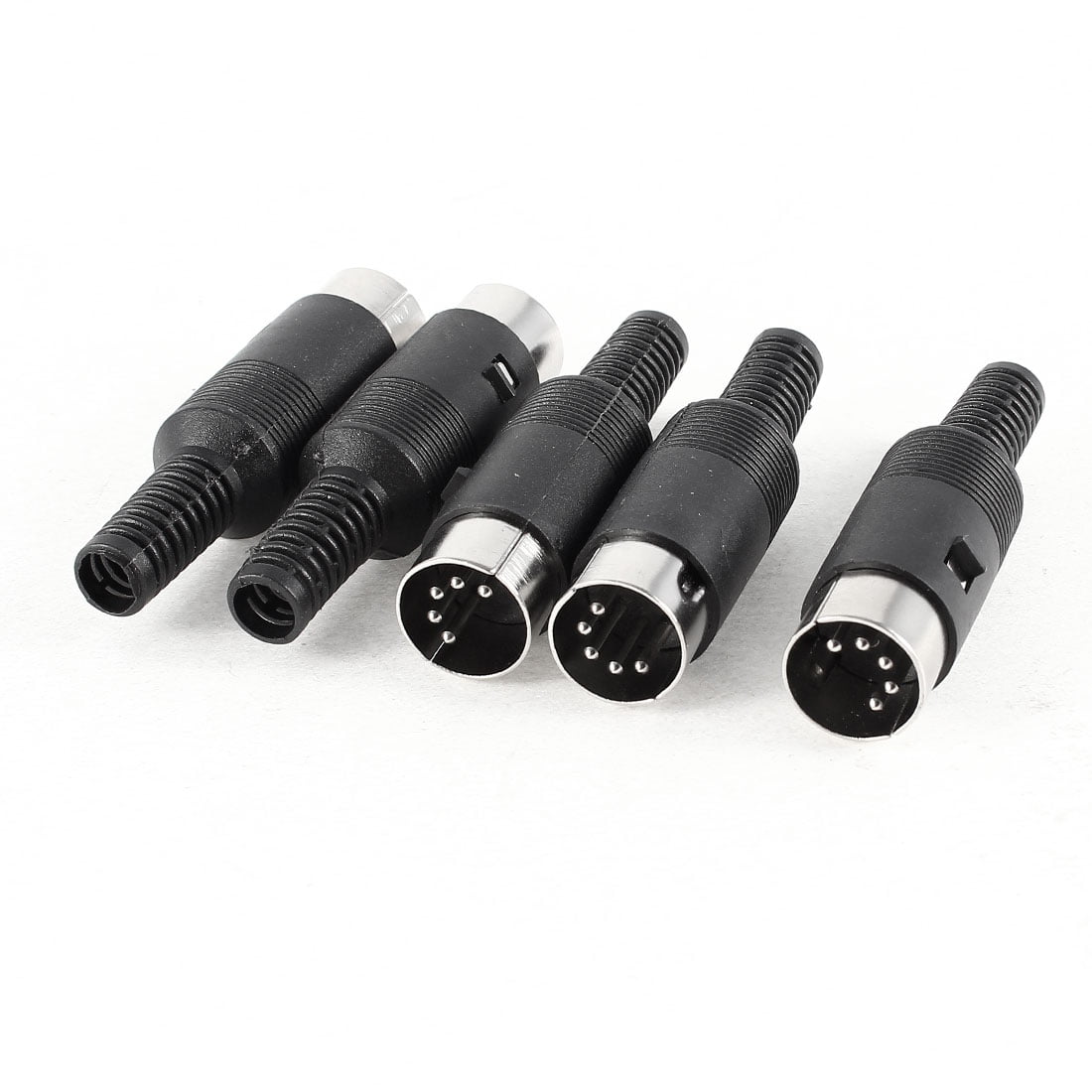 Unique Bargains 5 Pcs Male 5 Pin Audio Cord Mic Microphone Cable Xlr 