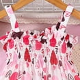 thumbnail image 5 of Cethrio Kids Girls Summer Dresses 2025, Sleeveless 2025 Printed Cute Princess Dresses Red Size 2-3T, 5 of 6