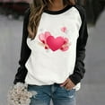 thumbnail image 1 of WILLBEST Hoodie Femme Imprimé Saint-Valentin avec Manches à Épaules et Col Rond Sans Chapeau Chandail à Capuchon Décontracté, 1 of 3