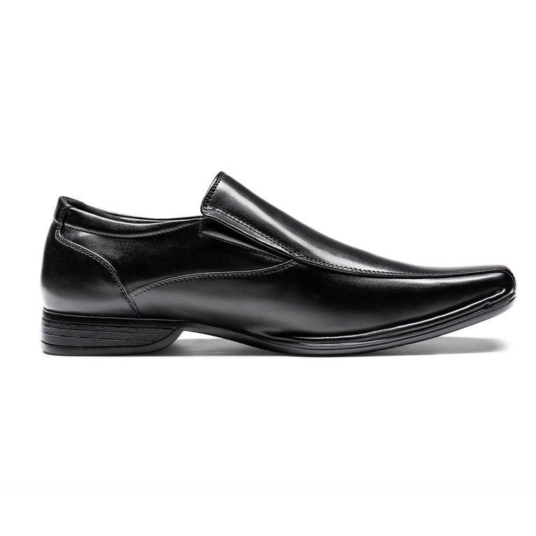 men's dress shoes size 8.5 HEEZ Mens Black Square Toe Oxford Shoes for Men | Wide Width Comfortable, Split Leather Non Slip, Formal Work Casual Church Wedding A lightweight and flexible EVA outsole offers superior shock absorption Bottega Venetta men dress shoes