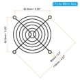 thumbnail image 2 of Unique Bargains 90mm Fan Finger Grill Metal Grill Protector Guard Fan Protective Cover 12 Pack, 2 of 6