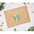 thumbnail image 2 of Darling Souvenir Round 45 Pcs Sunflower Save The Date Stickers Wedding Personalized Bride Groom Names And Date Envelope Seals - Mint, 2 of 4