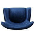 thumbnail image 3 of Comfortable Navy Blue Chair With Wingback And Velvet Covering Comfy Finish, 3 of 6