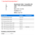 thumbnail image 2 of Speedometer Cable - Compatible with 1968 - 1970, 1979 American Motors AMX 1969, 2 of 2