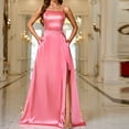 thumbnail image 2 of PuLe Summer Dress Formal Dresses for Women Evening Party Sexy Sleeveless Side Slit Maxi Dress Elegant Off The Shoulder Wedding Guest Dresses, 2 of 6
