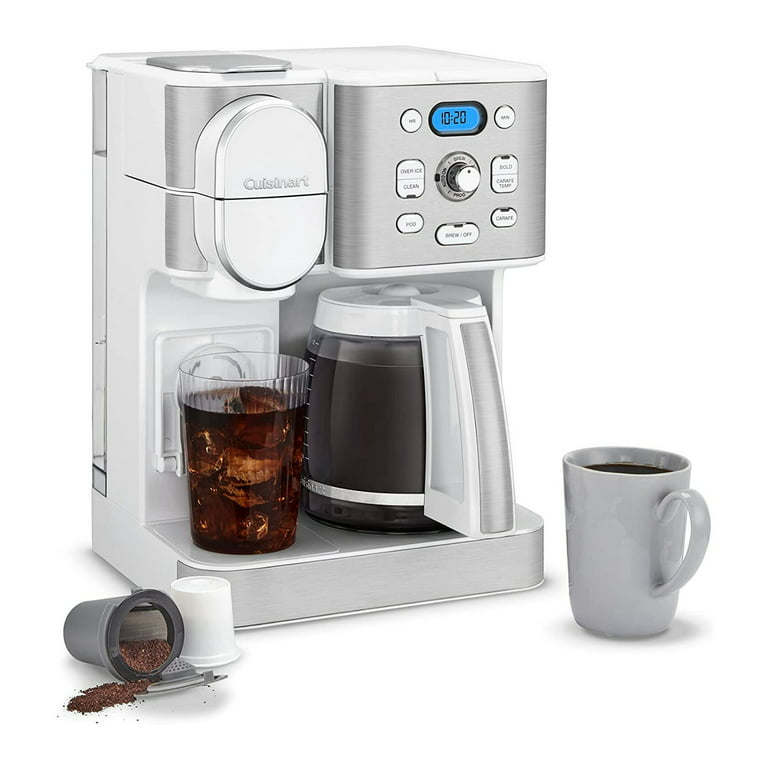 Cuisinart Stainless Steel Coffee Center Combo Coffee Maker (Black) Bundle  with Colombian Roast Single Serve KCup and Stainless Steel Tumbler (3 Items)