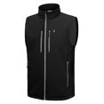thumbnail image 3 of Mens Softshell Vest Fleece Windproof Water Resistant 6 Pockets for Hiking Black S, 3 of 8