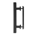 thumbnail image 2 of Manija Corrediza de la Puerta, Manija de la Puerta de Granero de Doble Cara Carbona Empuje de Acero Negro, 2 of 8