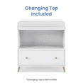 thumbnail image 5 of Delta Children Essex Convertible Changing Table with Drawer, Greenguard Gold Certified, Bianca White/Natural, 5 of 19