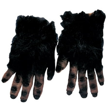 Brown Hairy Hands Orangutan Bigfoot Gloves Sasquatch Adult Costume