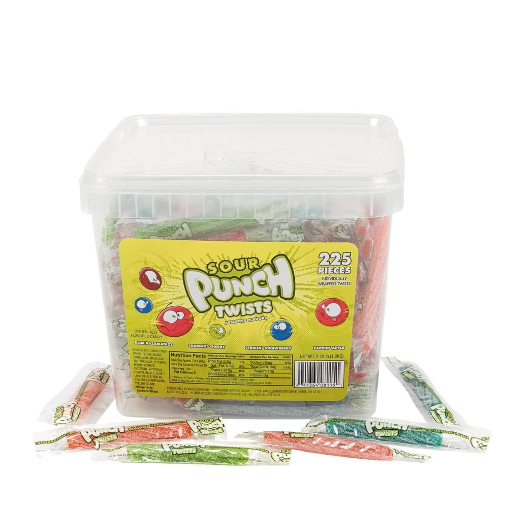 Fun Express Sour Punch Licorice Twists Edibles Soft & Chewy Candy