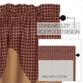 thumbnail image 5 of VHC Brands Patriotic Patch Primitive Red Plaid Cotton Patriotic Patch Kitchen Curtains Valance 16x72, 5 of 5