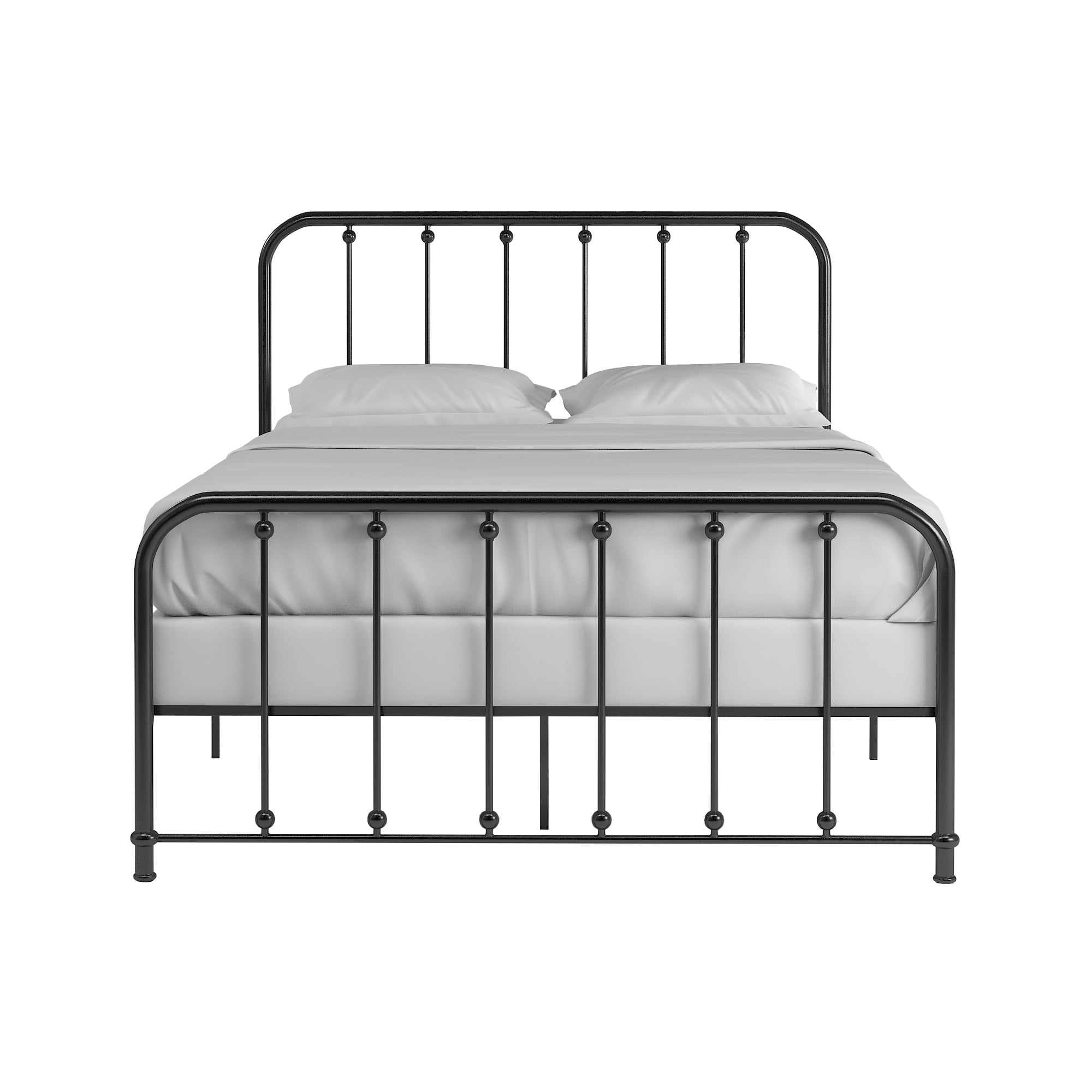 Weston Home Montgomery Spindle Metal Platform Bed, Full, Black